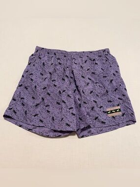 Gecko Hawaii Vintage Style All Over Lizard Print Swim Trunks Shorts Purple M⁠